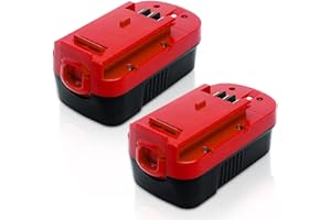 OHYES BAT 2-Pack [Upgraded to 3600mAh] HPB18 Replacement for Black and Decker 18V Battery Compatible with Black and Decker 18 Volt Battery Ni-Mh 244760-00 A1718 FS18FL FSB18 Firestorm Cordless Tools (Red)
