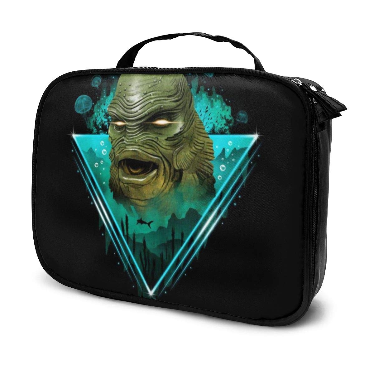 Makeup Bag Cosmetic Pouch Retro 80s Spooky Creature From The Black Lagoon Multi-Functional Bag Travel Kit