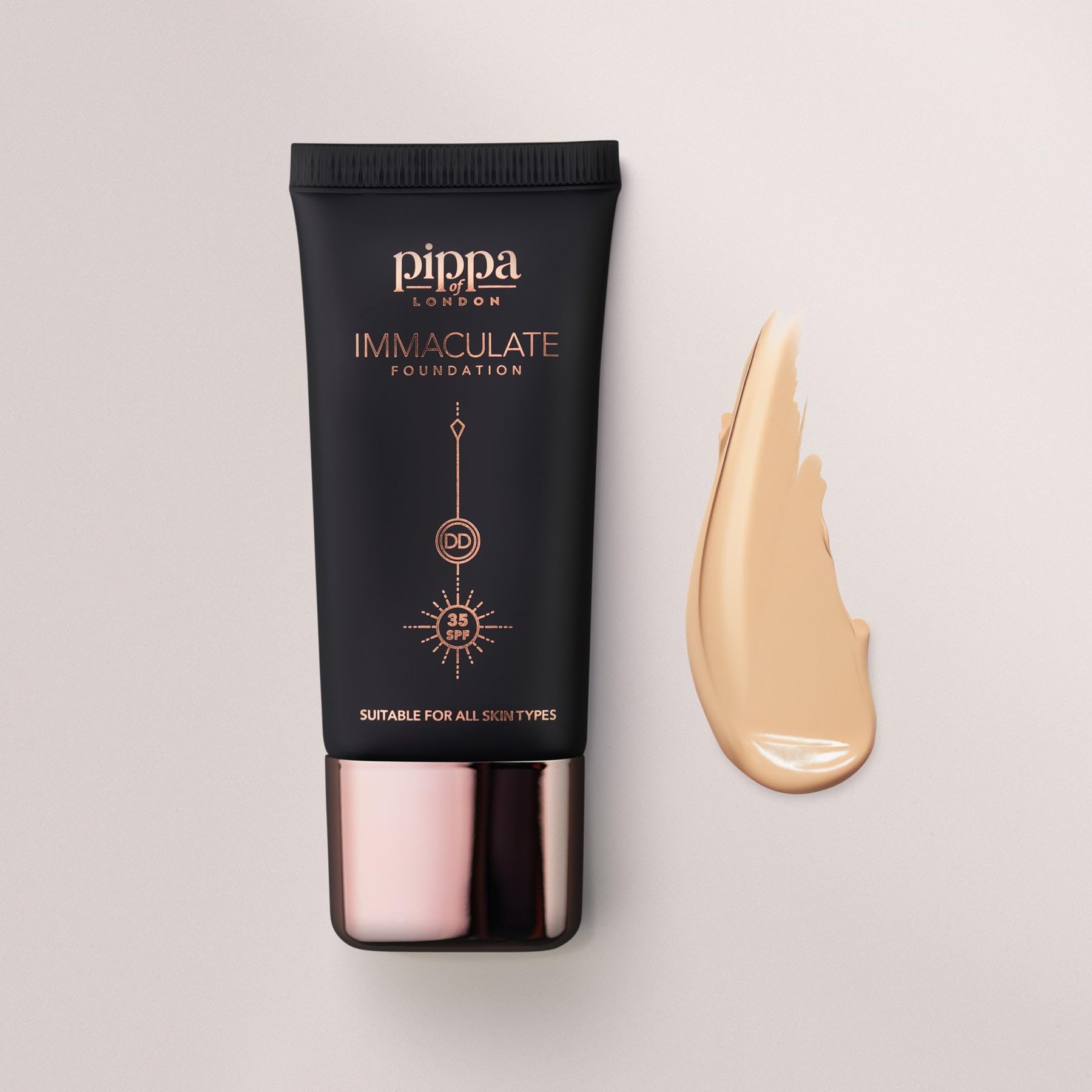 Pippa of London Immaculate Liquid Foundation, Navajo Dunes 201, Lightweight, Medium Coverage, Matte Finish SP35