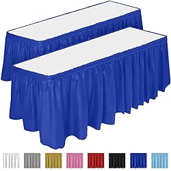 DecorRack 2 Pack Table Skirts, 29 in x 14 ft