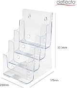 Deflecto 2 Pack A4 Portrait 4 Tier 4 Pocket Portfolio Multi-Pocket Display view 3