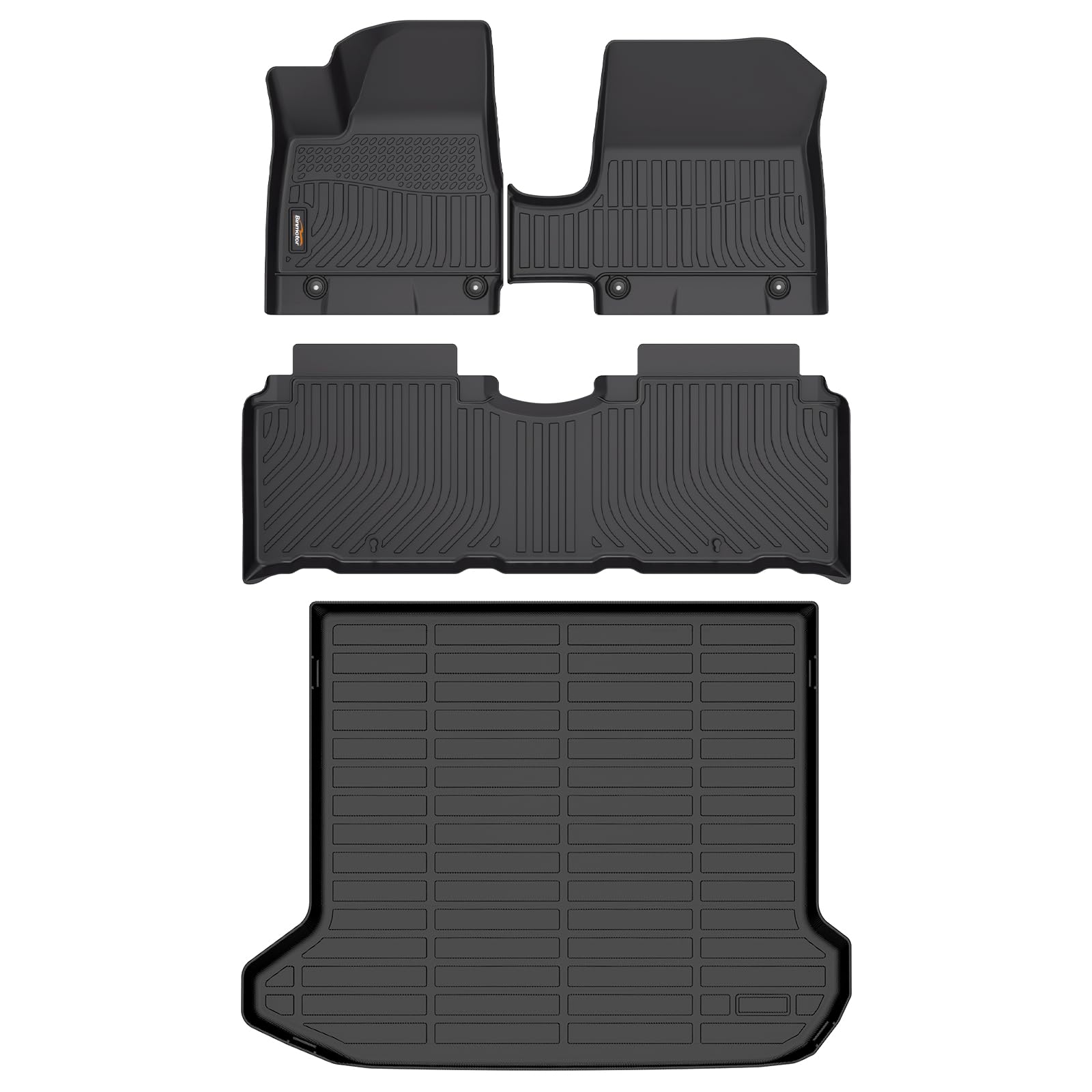 Binmotor-Floor Mats & Cargo Liner for Hyundai Ioniq 5 2025 (with Fixed/Non-Sliding Console), All Weather Car Floor Mat Liners Cargo Trunk Mat for 2025 Hyundai Ioniq 5 Accessories-Black Image