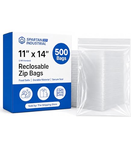 Amazon.com: Spartan Industrial - 12” X 15” (500 Count) 2 Mil Clear