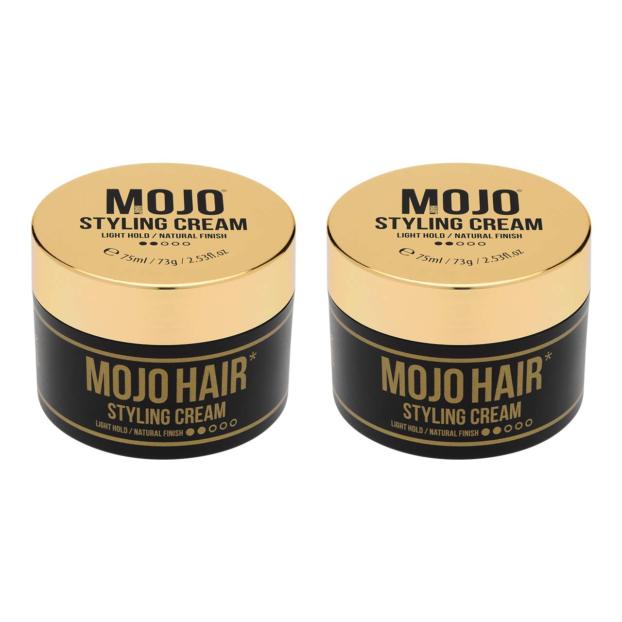 MOJO Hair Mens Styling Cream 2PK, Styling Cream Men For All Hair Styles, Restyle Over & Over, Men’s Hair Products For Everyday Use, Light Hold Hair Styling Cream , 2x 75ml/64g — image 1
