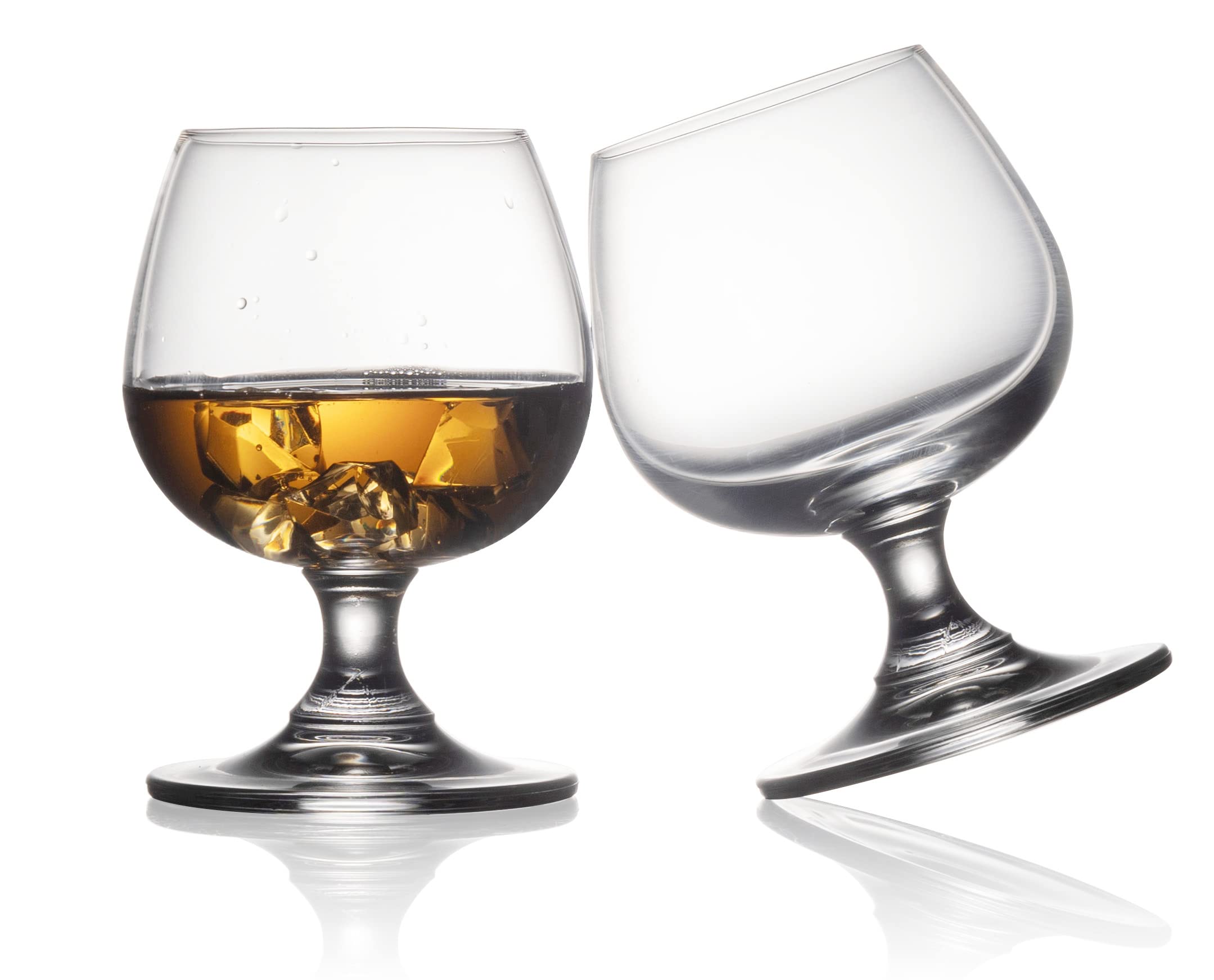 BothEarn Small Clear Brandy Snifter Set of 2, Crystal Whiskey Cognac Glass, Good for Wedding Bar Party Home Cocktail, 8.5 Ounce (250 ml)