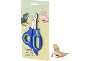 KEUYE Bearded Dragon Nail Clippers,Stainless Steel Bearded Dragon Toe Nail Clippers with Precise Angled Edges (Blue)