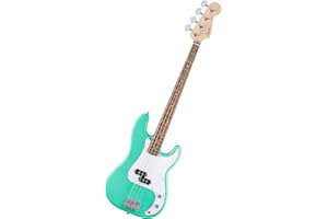 Fender Squier Debut Series Precision Bass Guitar, Beginner Guitar, 2-Year Warranty, Includes Free Lessons, Sea Foam Green wit