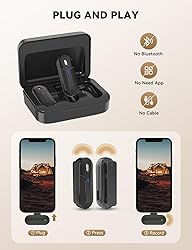 maxtopfit Wireless Lavalier Microphones for iPhone
