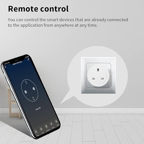 SKTE Tuya Zigbee Smart Plug temporizador de enchufe control remoto inalmbrico Smart Voice Plug Tuya Smart Plug con funcin de proteccin de apagado requiere un concentrador