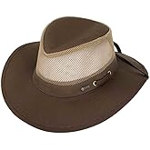 Outback Trading Company Men's 14726 River Guide Ii Canvas Breathable Moisture Wicking UPF 50 Outdoor Hat with 4" Mesh Crown