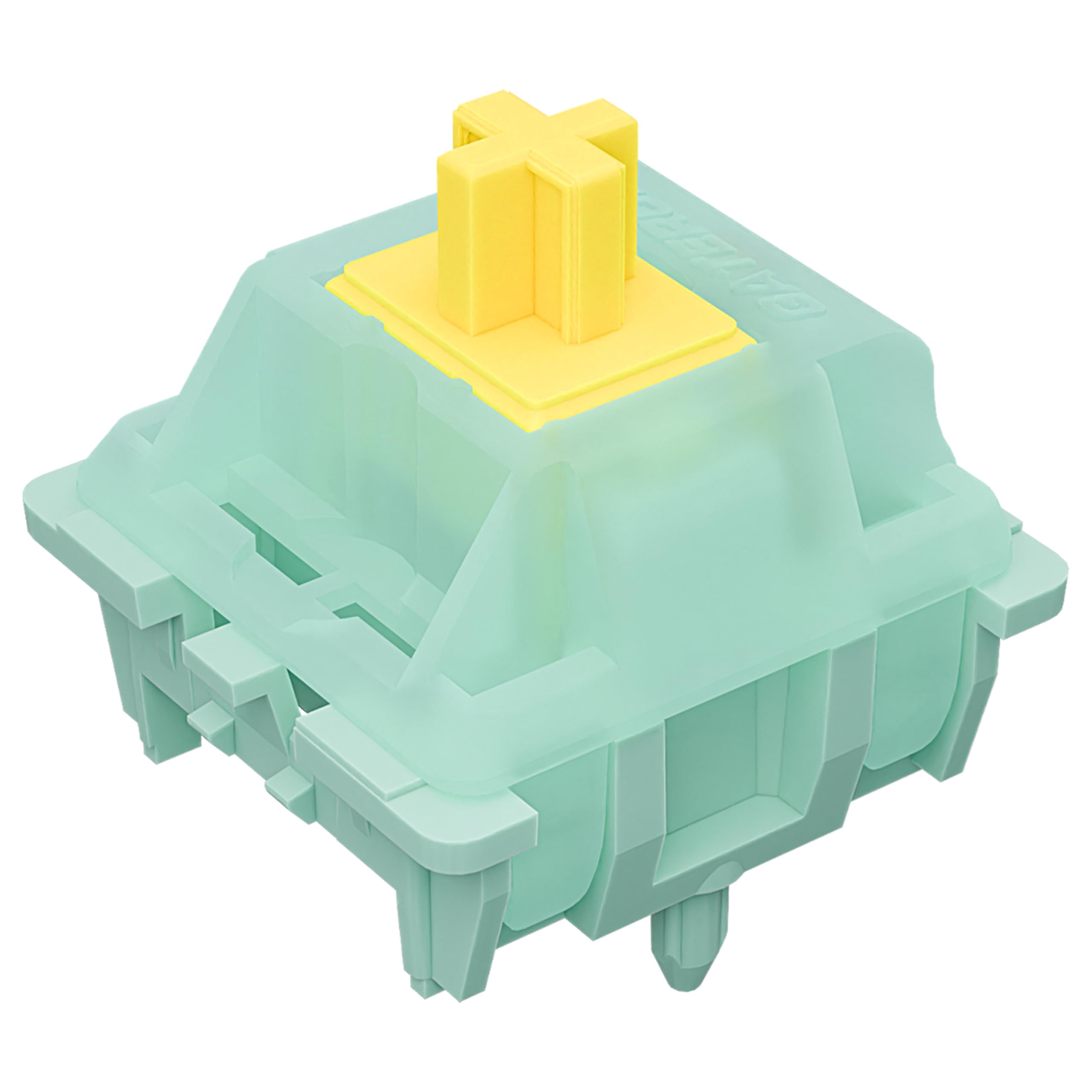 Goldenrod Yellow Pro Switches,5-Pin 55gf RGB LED Factory Pre-lubed Linear Switches for Mechanical Gaming Keyboard(10Pcs)