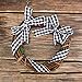 Tatuo Wide Wired Plaid Taffeta Ribbon 25 Yards 1.50 Inches Gingham Ribbon Craft Wide Plaid Ribbon for DIY Craft Party Gift Supplies Black White