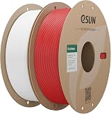 eSUN Upgraded Matte PLA Filament 1.75mm 1kg White Red 2 Spools