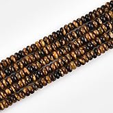 160pcs 4x2mm Natural Yellow Tiger Eye Disk Rondelle Spacer Stone Semi Precious Gemstone Loose Beads for Jewelry Making 15 Inch