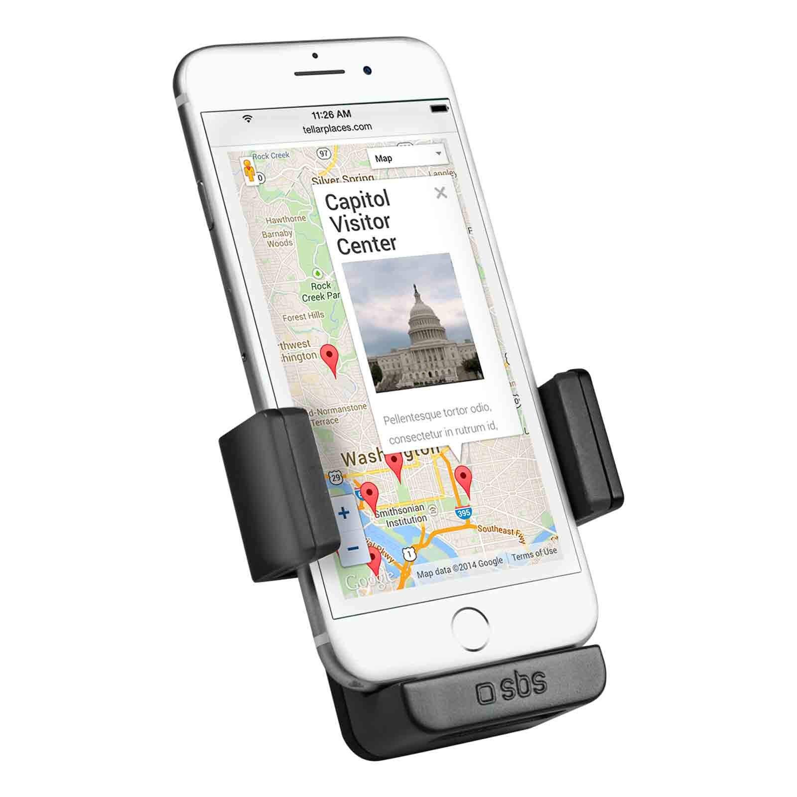 SBS Universal Car Holder with Clip for Mobile Phones/Smartphones/iPhone