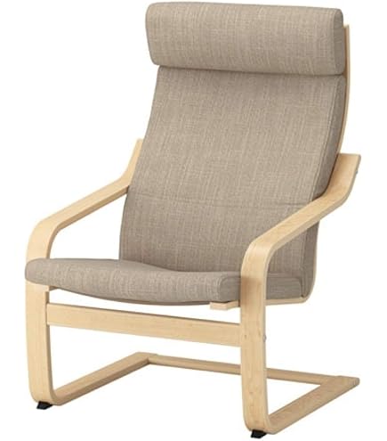 IKEA POÄNG ポエング チェア ホワイト Amazon.com: IKEA Poang Armchair Birch Veneer Knisa Light Beige