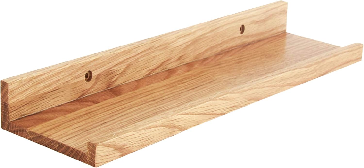 IBUYKE Solid Timber Floating Shelf Wall, Creative U-shaped Shelf Display Racks for Living Room Office, Bedroom, Bathroom