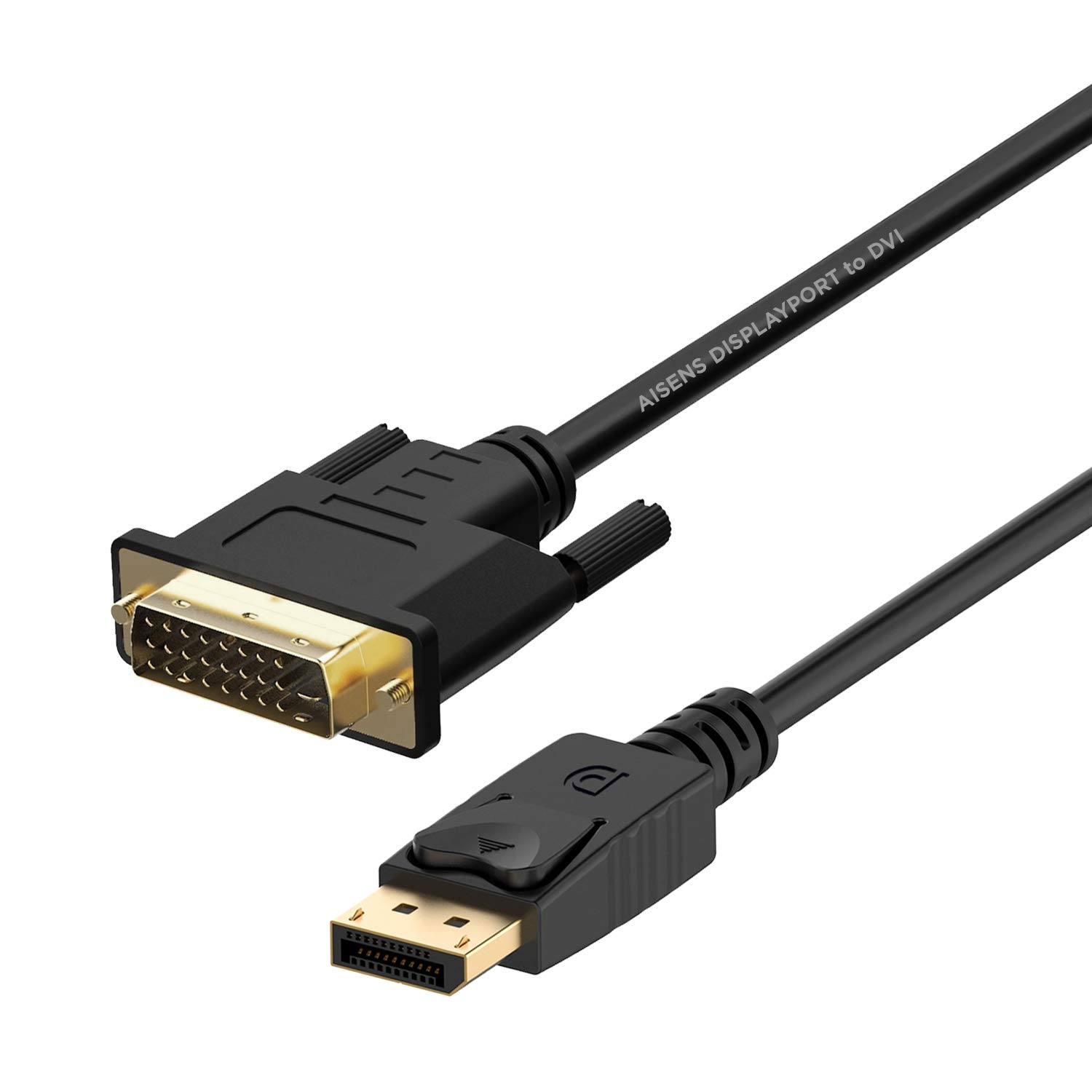 AISENS - A125-0366 Displayport to DVI Converter Cable Dp Male to DVI Male Black 2m