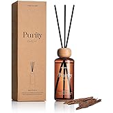 M&SENSE Oud Wood Scent Reed Diffuser | 6.3 fl oz Natural Essential Oil Diffuser with Sticks, Non-Toxic Housewarming Aromatherapy Diffuser Gift for Bathroom & Shelf Decor