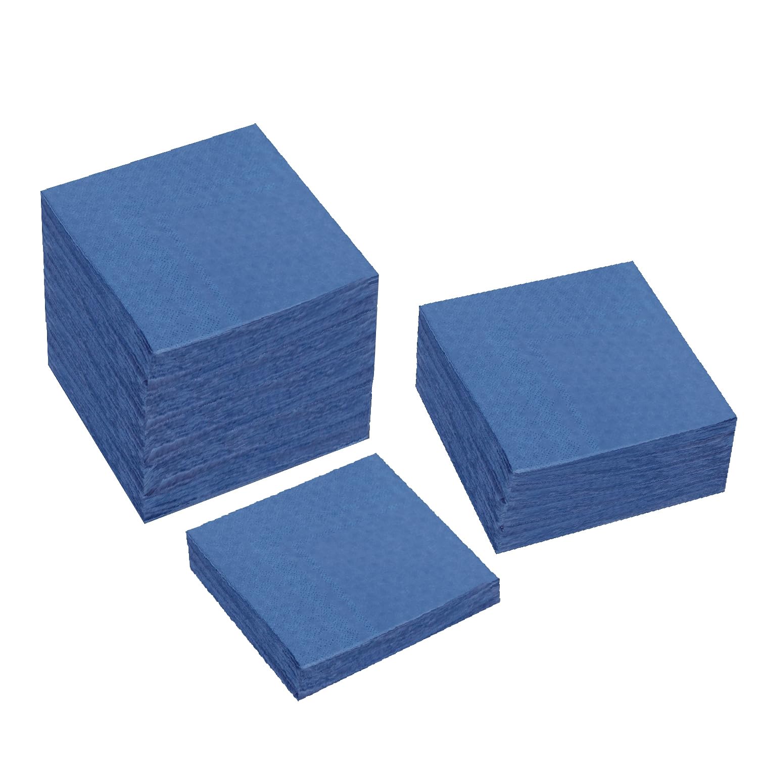 Photo 1 of 100 Pack Cocktail Napkin 2-Ply Dessert Napkins Folded 5 x 5 Inches Disposable Napkins for Dinner Wedding Birthday Party Bridal Anniversary Reception Event (100, Navy Blue)