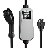 MUSTART 40 Amp Level 2 EV Charger for Home, 240V Electric Vehicle Charging Station with NEMA 14-50 Plug, LCD Display, 21ft Cable, Outdoor Rated, SAE J1772 Compatible