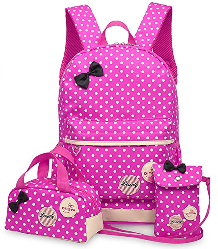 Elementary girls backpack, gazigo cute polka dots kids backpacks …