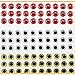 C-Pioneer 100PCS 3D Fishing Lure Eyes Red Gold Silver-8MM-Random Color
