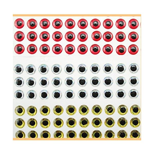 C-Pioneer-100PCS-3D-Fishing-Lure-Eyes-Red-Gold-Silver-8MM-Random-Color