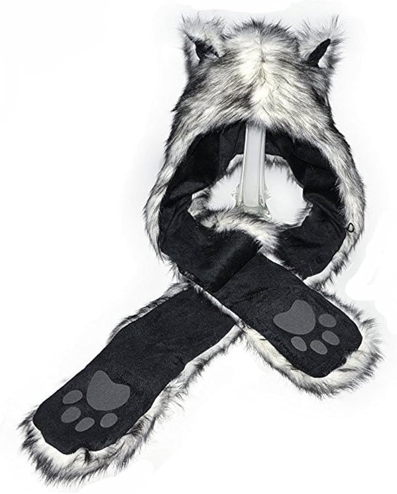 husky hat with paws
