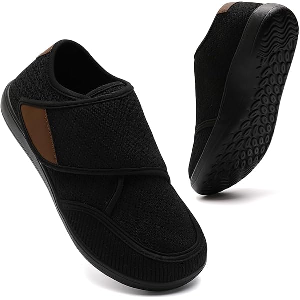 HOAPL Zapatos Para Diabetes, Zapatos Hinchados De Verano Para Mujeres Embarazadas, Zapatos De Lactancia Transpirables Para Pacientes Que Engordan, Gris, 39