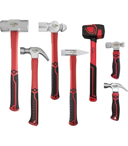 Lot De 5 Marteaux De Menuisier - Outils D'occasion En état De Marche