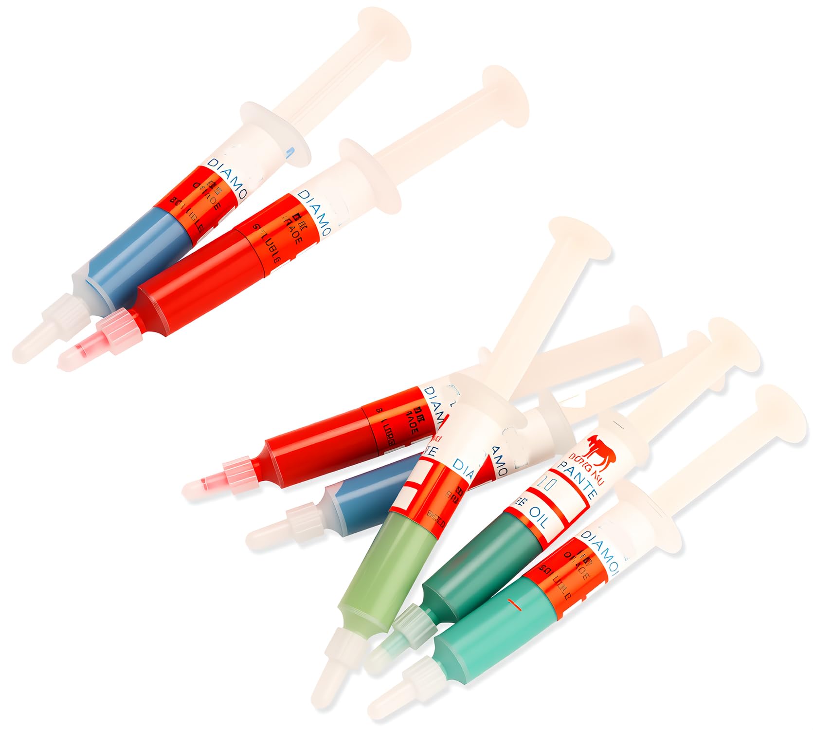 7pcs 5 Gram Diamond Lapping Paste Polishing Compound for Fine to Final Polishing, Grits 1000# 10000#