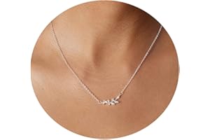 MIDEEO 14K Gold Leaf Pendant Necklaces for Women Dainty Sun Coin Choker Medallion Moon Star Necklace Minimalist Jewelry