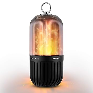 ELEGIANT LED Bluetooth Lautsprecher, tragbarer Wireless LED C10 Lautsprecher 5W Stereo Flamme IP65 Wasserdicht Speaker Boombo