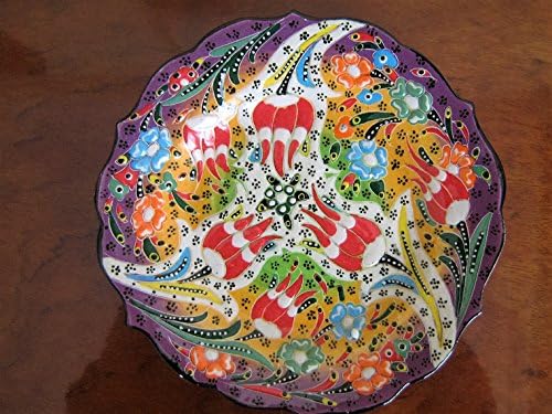 TURKISH HAND MADE IZNIK OTTOMAN DESIGN ( 18cm ) CERAMIC PLATE