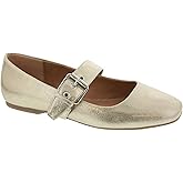 DV Dolce Vita Womens Mellie Ballet Flat, Gold Crinkle, 11 US