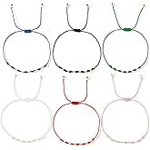 Tyebiva Gold Beaded Braided Bracelets Set for Women, Handmade Colorful String Adjustable Friendship Protection Bracelet Holiday Jewelry Gift.