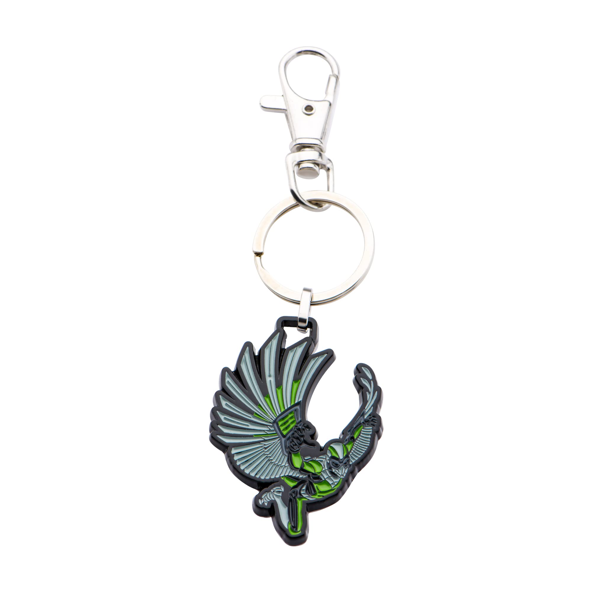 Marvel Comics Officially Licensed Vulture Base Metal Key Chain for Men/Teens/Boys. Available in Silver/Green Color, One Size Keychain for Men Collectors., One Size