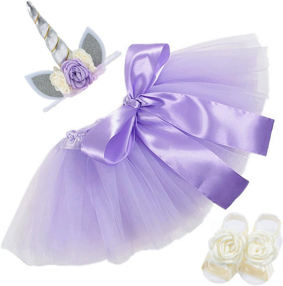 Baby Unicorn Headband Tutu Dress Set 1st Birthday Gifts Party Supplies