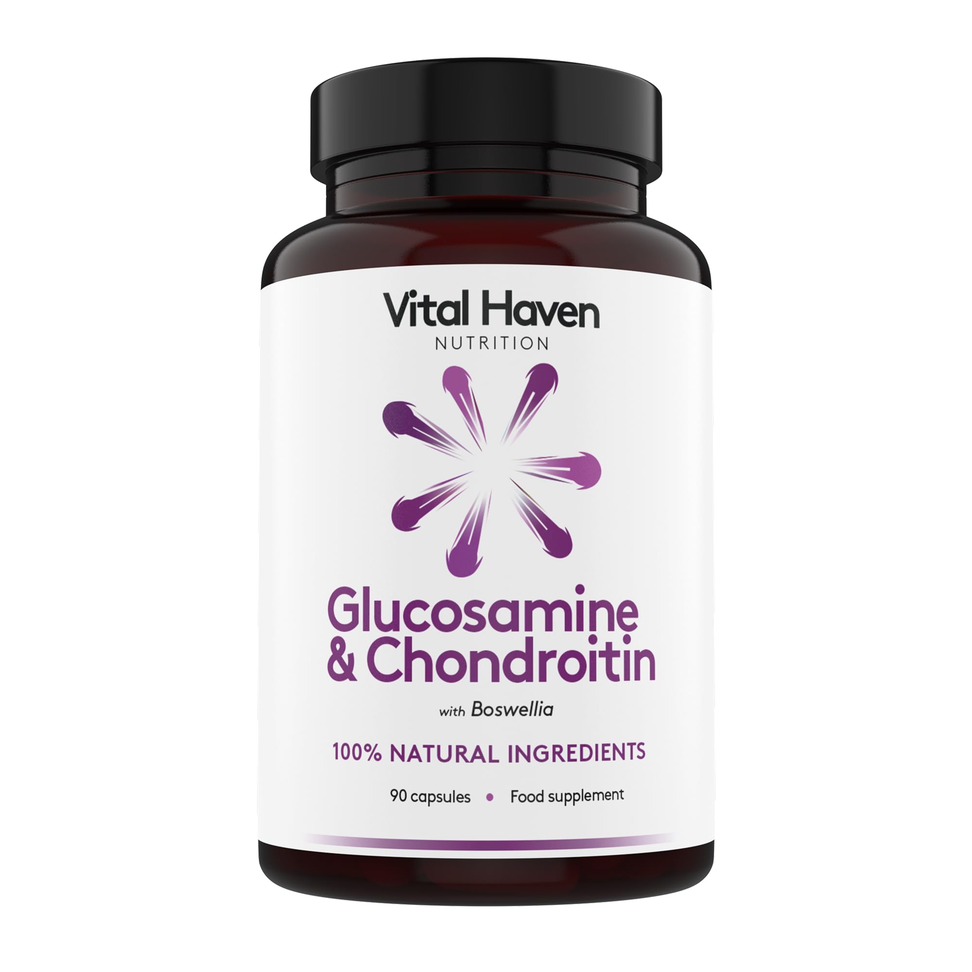 Vital Haven 3-in-1 Mobility Supplement - Glucosamine + Chondroitin + Boswellia - 100% Natural - UK Made