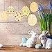 Boao Easter Egg Wood Slices Craft Hanging Egg Decorations for DIY Home Decor (16 Pieces)