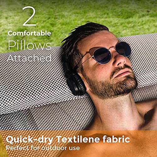 Abba Patio Double Chaise Lounge Outdoor with Adjustable Canopy and