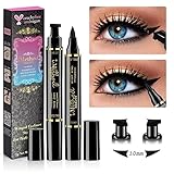 Wing Eyeliner Stamp - 2 Packs Left & Right Dual Ended Liquid Winged Eyeliner Stamp by iMethod, the Easiest Way to Get Perfect Winged Cat Eye Look, Waterproof, Smudgeproof and Sweatproof, Stay All Day