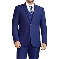 Stritra 3 Piece Suit for Men Slim Fit Suits Set Double