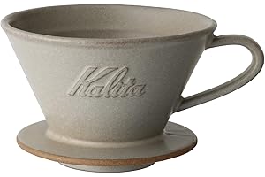 KALITA Carita Coffee Dripper Mino Ware High Heat Retention Pottery, For 2 - 4 People, Sand Beige, #02101, Wave Series, Made in Japan, Drip Equipment, For 2 People, For 4 Cups, Porcelain, Stylish, Outdoor