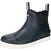 YUHITYGZGS Men's Deck Boots Waterproof Rubber Boots for Men, High Grip Neoprene Saltwater Boating Ankle Rain Chelsea Boot High-Performance Non-Slip Fishing Boots Shoes for Farming Garden Work Outdoor