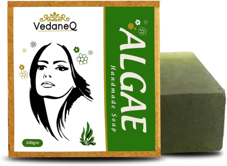 VedaneQ Algae Seaweed Soap with Aloevera 100 gm Bar for Men & women (Pack of 1)
