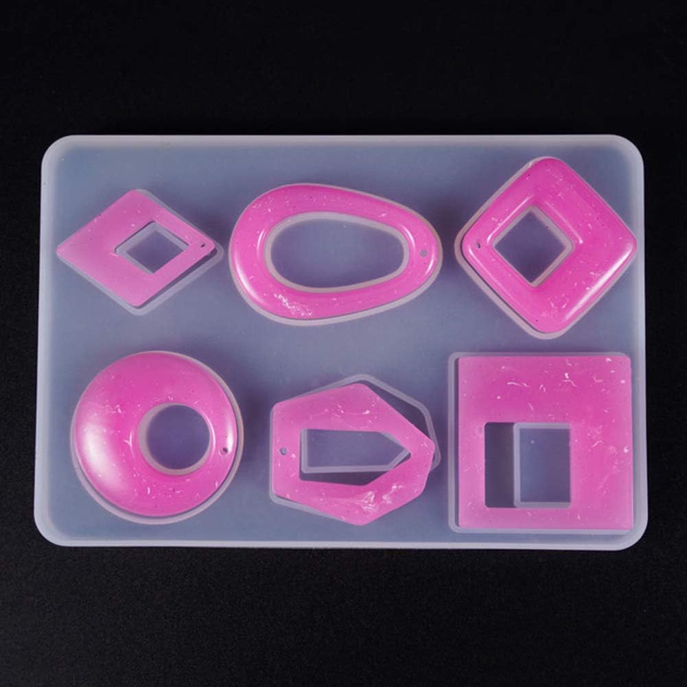 Phoneix Jewelry Molds Assorted Silicone Resin Mould for Making Pendant, Earring, Polymer Clay DIY Craft Mold (Style 1)