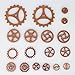 LolliBeads 190 Gram Antiqued Metal Skeleton Steampunk Watch Gear Cog Wheel Sets, Silver/Copper/Bronze/Gold Mixed Color (100 Pcs)