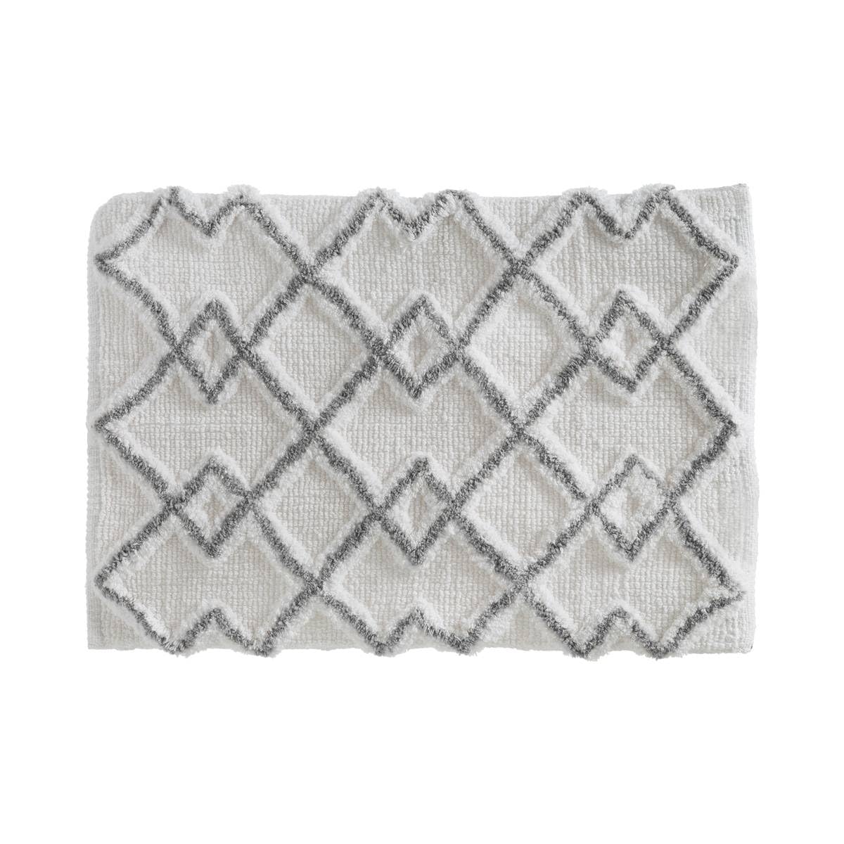Desconocido Ethnic Rug Cotton Grey 50 x 75 cm